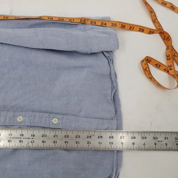 Todd Snyder Japanese Selvedge Oxford shirt men medium blue Long Sleeve Chambray